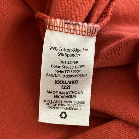 Time and Tru Tank Top Women’s XXXL (3X) (22) Red - Spiced Cider Casual wear - Picture 3 of 6